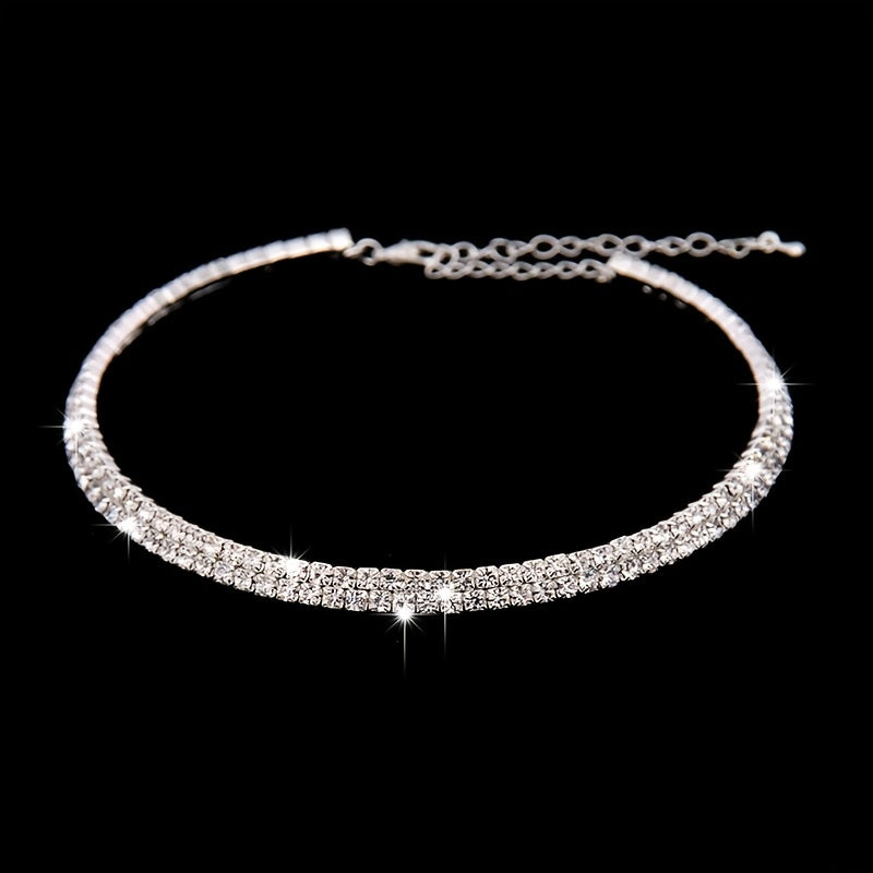 Zircon Bridal Jewelry Set: Necklace, Earrings, Bracelet