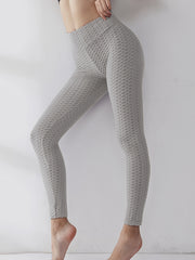 High Waist Honeycomb Peach Butt Leggings for Women