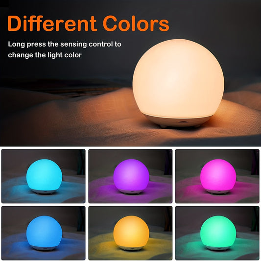 Bright Rechargeable Night Light for Children, RGB Warm Red LED Night Light