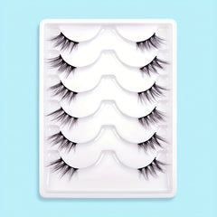 6 Pairs Natural Looking Cat Eye False Lashes for Makeup