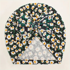 Autumn Printed Bow Baby Hat 0-3 Years Old
