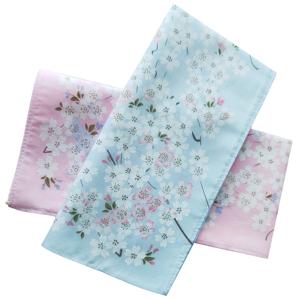 2PCS 42 Women's Printed Handkerchief Soft Absorbent For Wedding