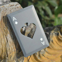 Stainless Steel Poker Card Bottle Opener for Bar Party Home