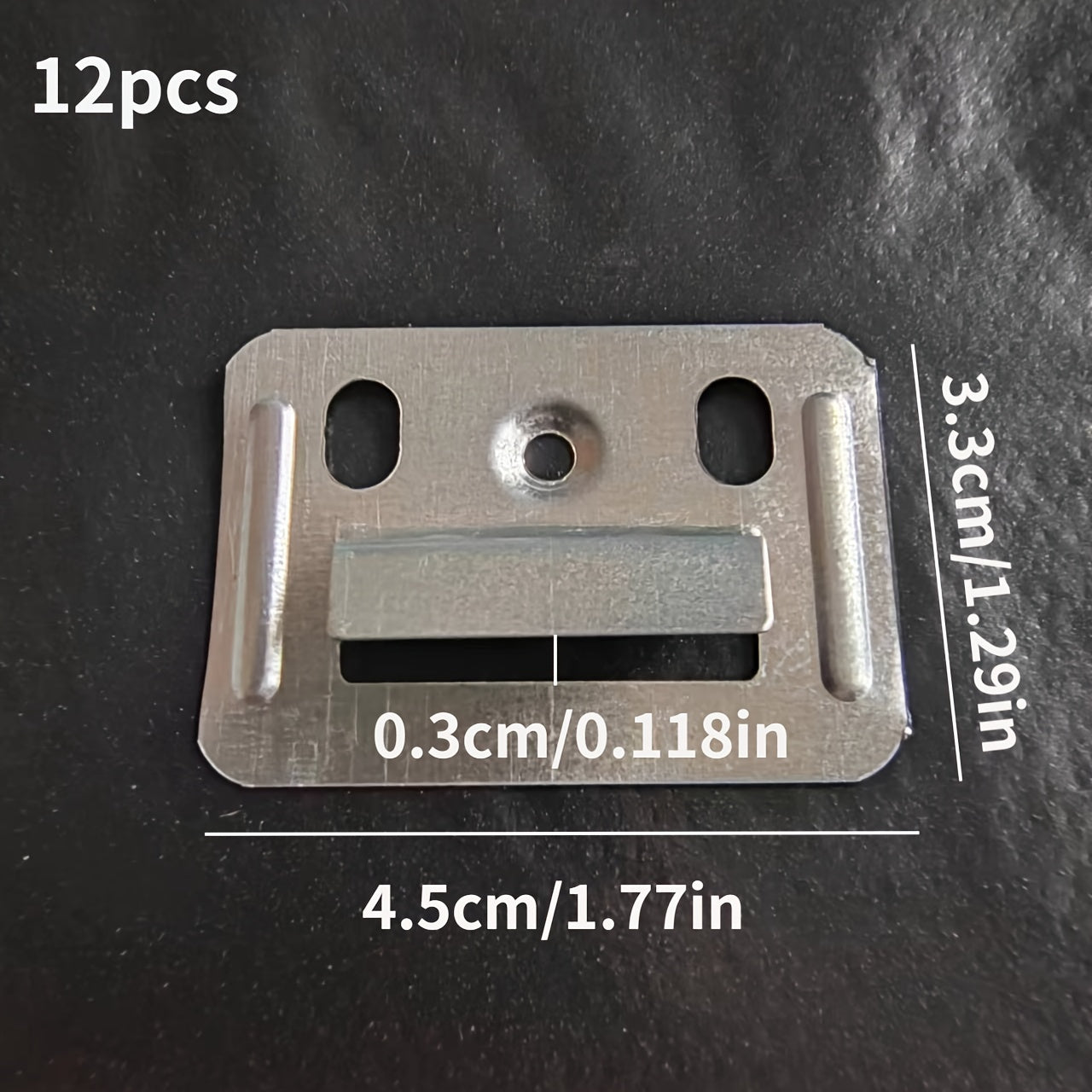 12pcs Stainless Steel Clapboard Clip Wall Card Clip Easy to Use