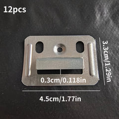 12pcs Stainless Steel Clapboard Clip Wall Card Clip Easy to Use