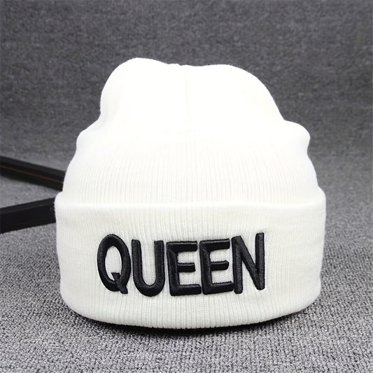 Cozy Letter Embroidered Knitted Hat