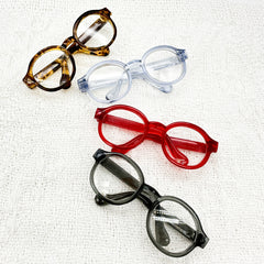 4pcs Mini Plastic Glasses Set Doll Accessories Craft Decorations
