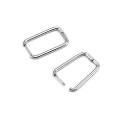 Rectangle Hoop Earrings 14K Plated Stainless Steel Women Earrings