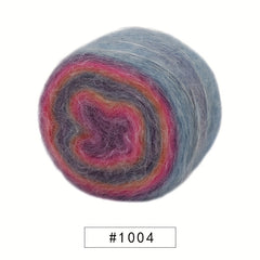 Gradient Segment Dye Mohair Yarn Soft Warm Wool Yarn For DIY Crocheting