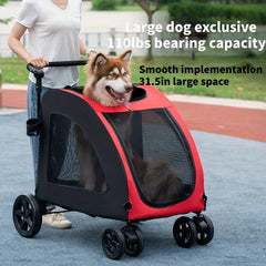 Foldable Pet Stroller For Medium & Large Dogs