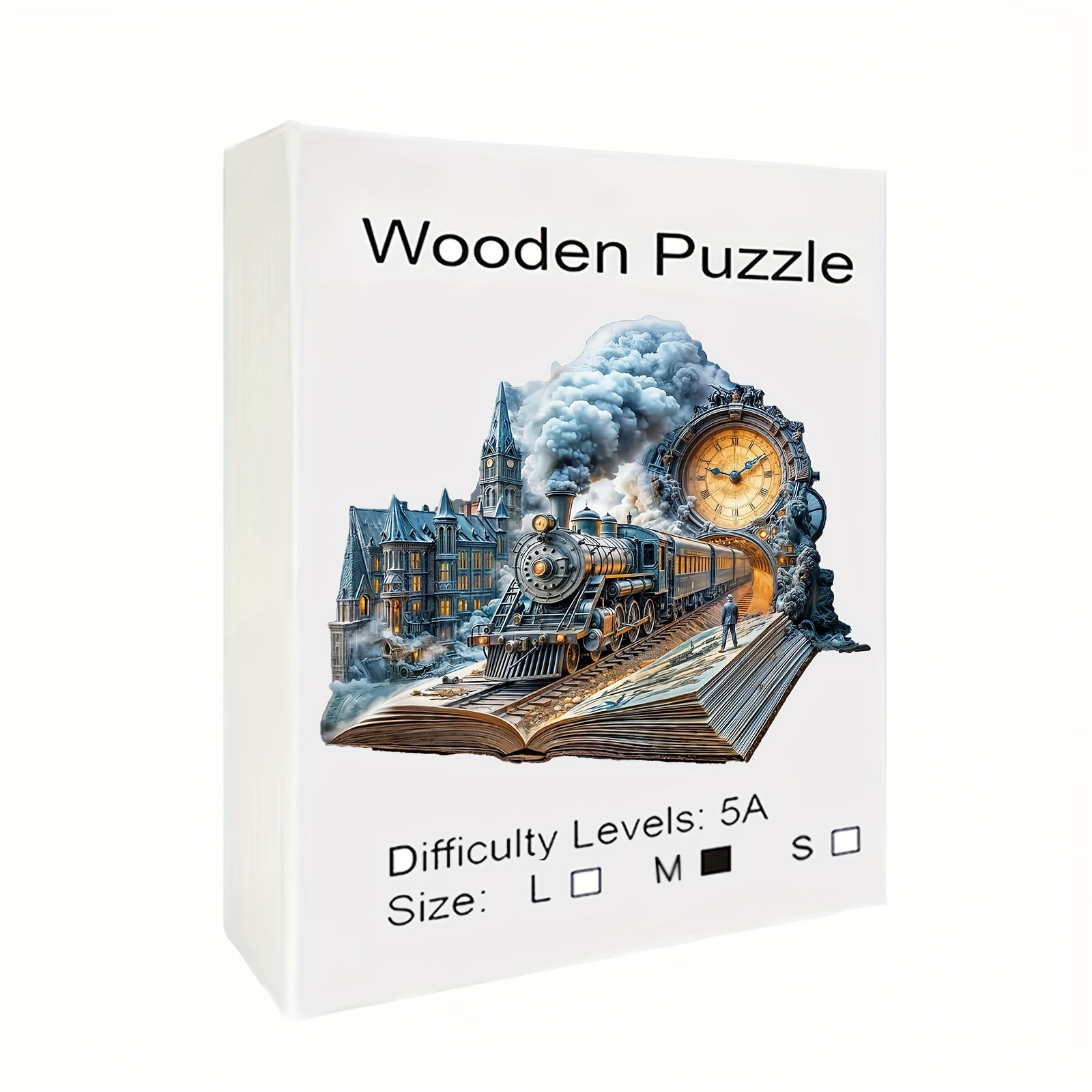 3D Shape Puzzle Brain Booster Wooden Puzzle Steampunk Gears