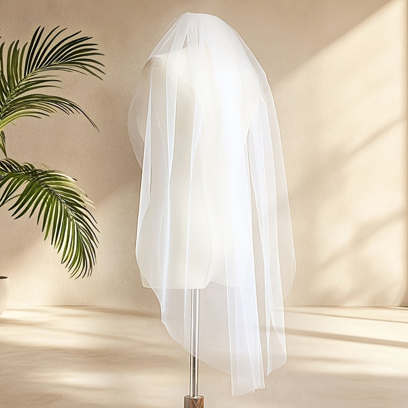 Cathedral Length Ivory Bridal Veil with Comb