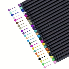 24 Packs Hook Line Pen Art Children's Watercolor Brush Set