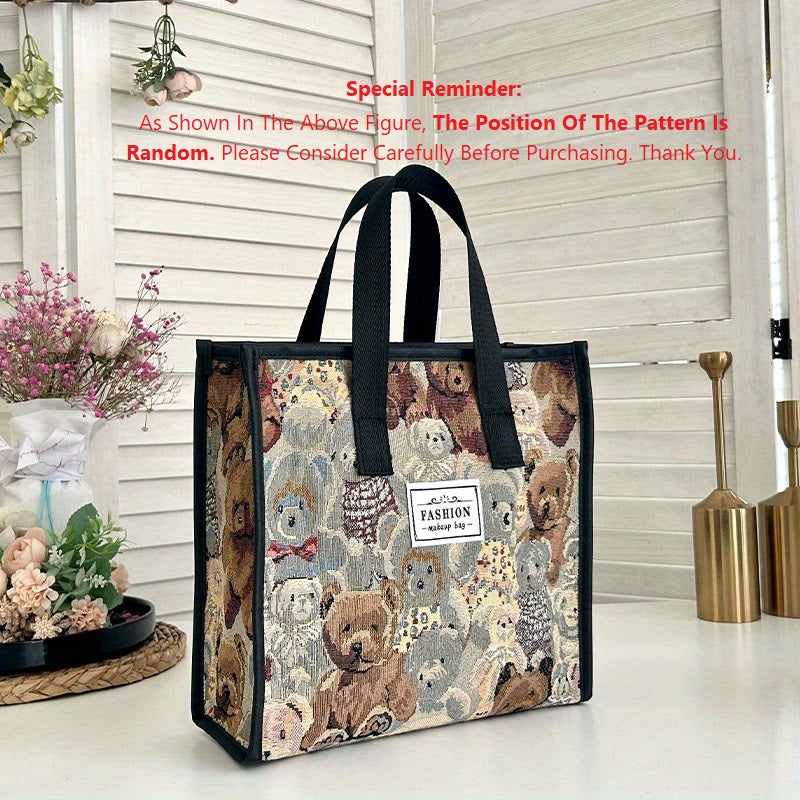 Large Capacity Toiletry Bag Travel Cosmetic Storage Bag Canvas Handbag