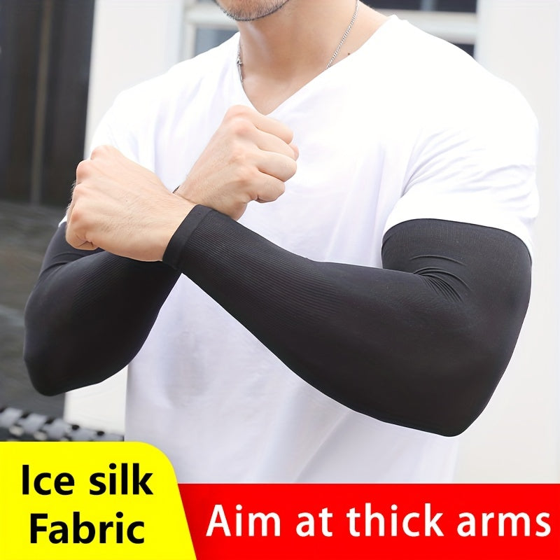 Car Sunscreen Ice Silk Cuffs for Men's Arms