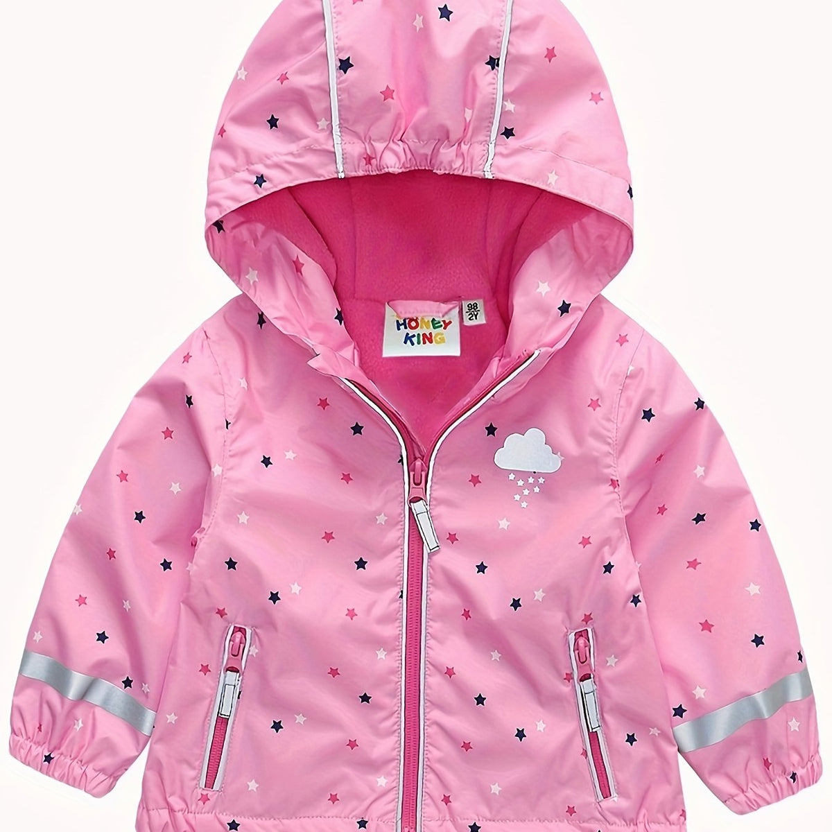 Toddler Girl's Waterproof Windproof Hooded Jacket