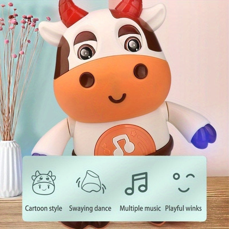 Kids' LED Cow Toy with Music & Lights Interactive Educational Animal Plaything