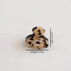 Leopard Pattern Hair Claw Polka Dot Printed Hair Claw Nonslip Ponytail Holder