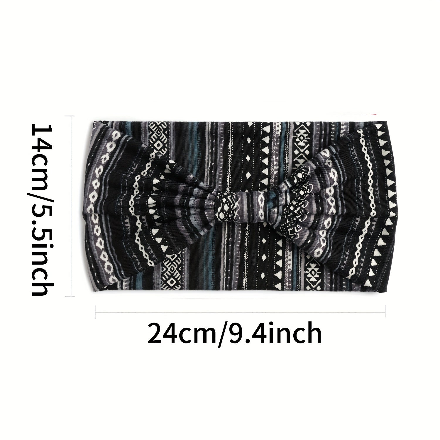Boho Style Vintage Hair Tie Stretch Wide Brim Striped Hair Accessories