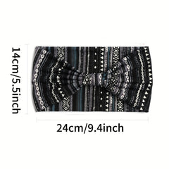 Boho Style Vintage Hair Tie Stretch Wide Brim Striped Hair Accessories