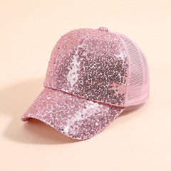 Sequined Mesh Kids Baseball Cap