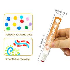 6 Vibrant Dot Markers Bingo Stamps Washable