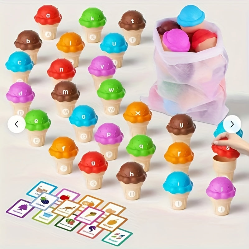 Ice Cream Alphabet & Number Learning Toy Stacking Toys