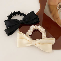 Solid Bow Headband French Retro Hair Rope Hair Accessories