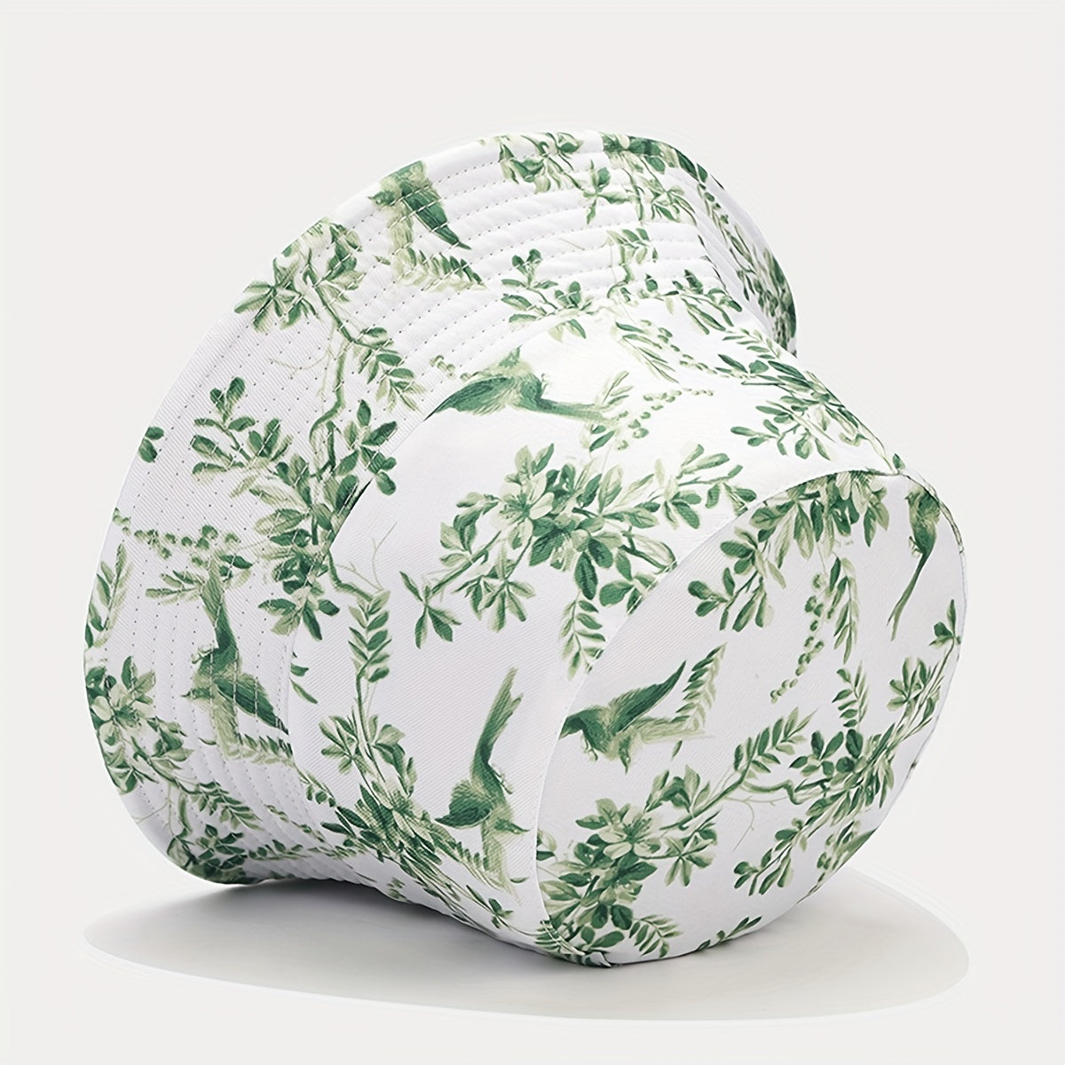 Retro Print Pattern Double-sided Bucket Hat Unisex Spring Summer Sun Protection