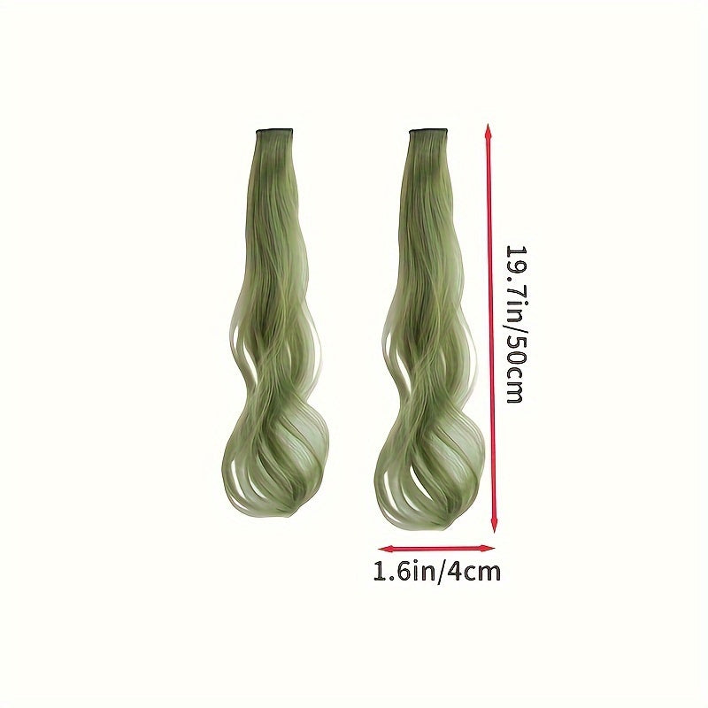 LEMON Colorful Braided Hair Extensions 2 Pack for Women