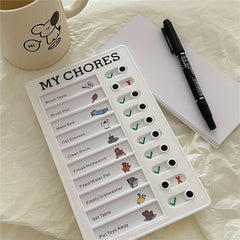 Portable DIY Sliding Routine Chart Daily Schedules & To Do Lists