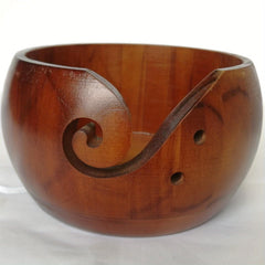 Wooden Yarn Bowl for Knitting Crochet Weaving Keep Wool Organized