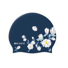 High Stretch Silicone Swimming Cap Waterproof Non slip Printed Swimming Cap