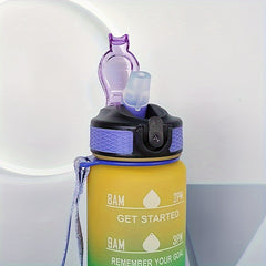 1000ml Gradient Water Bottle with Time Marker & Strap