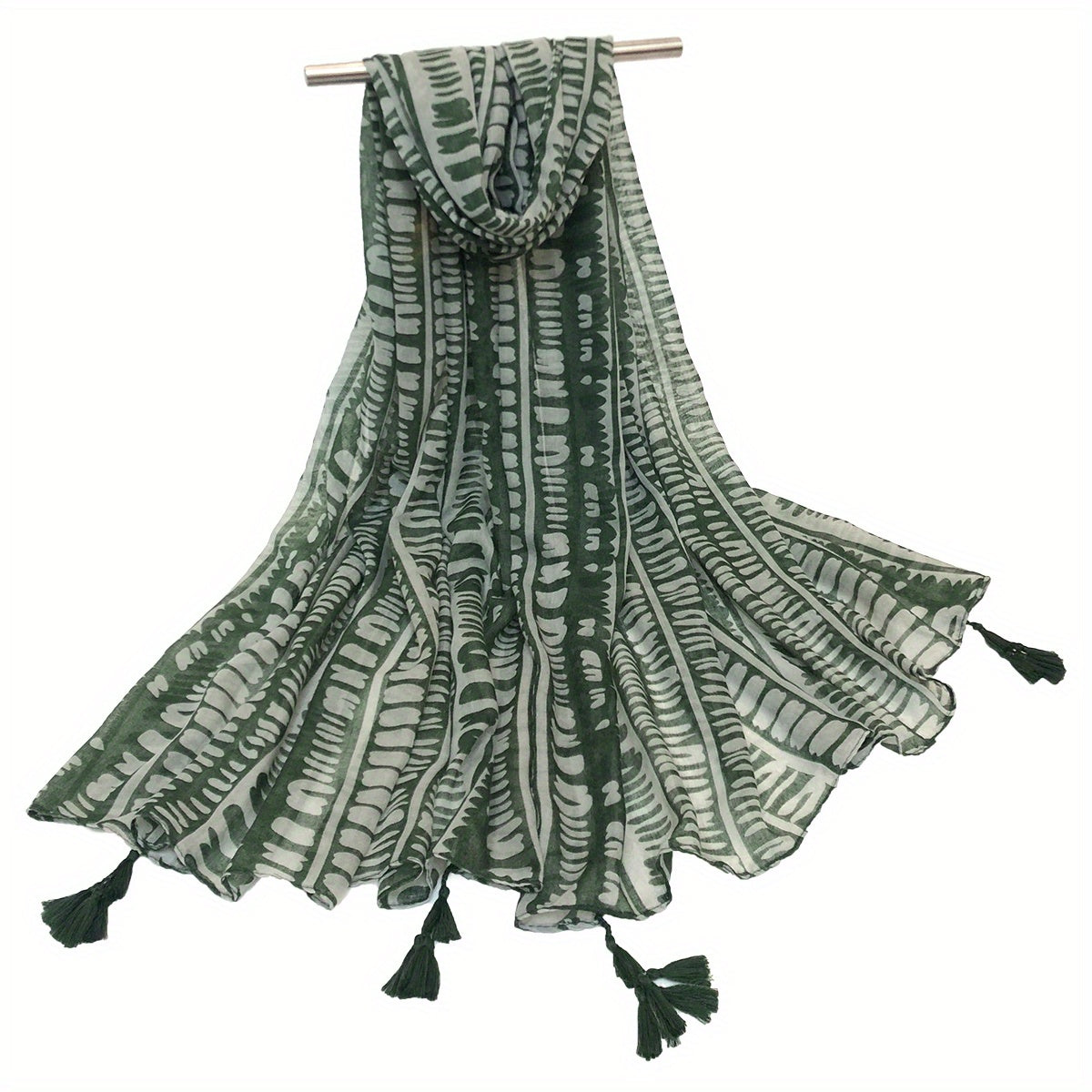 Thin Breathable Tassel Scarf Print Windproof Sunproof Shawl