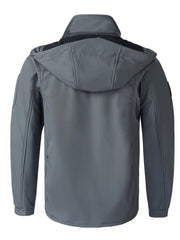 Men's Outdoor Windbreaker Jacket Hooded Waterproof Warm Climbing Jacket