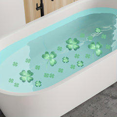 6Pcs Anti Slip Bathtub Stickers Four Leaf Clover Pattern