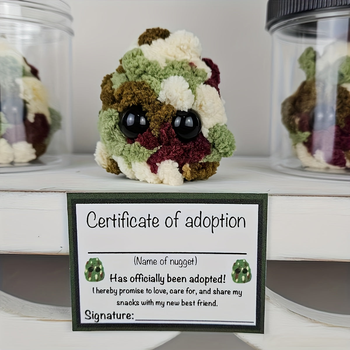 Handcrafted Plush Flower Ball - Ideal Home Decor & Gift - Ivory/Red/Green