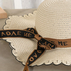 Ruffles Floppy Straw Hat Summer Sunscreen Travel Beach Hats for Women