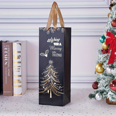 12pcs Christmas Wine Bag Gift Bag Festive Red Wine Gift Bags