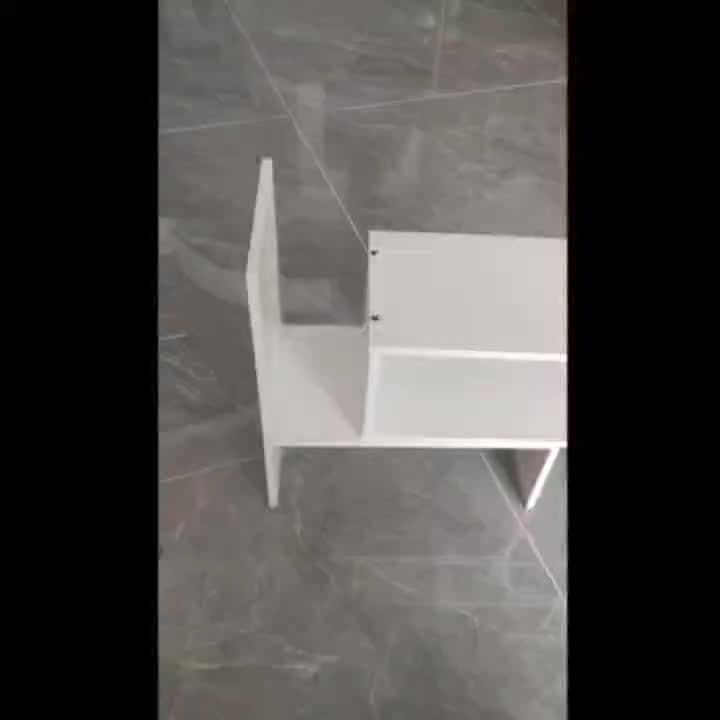 Desktop Bookshelf Office Retractable Storage Bookcase Wooden Storage Rack