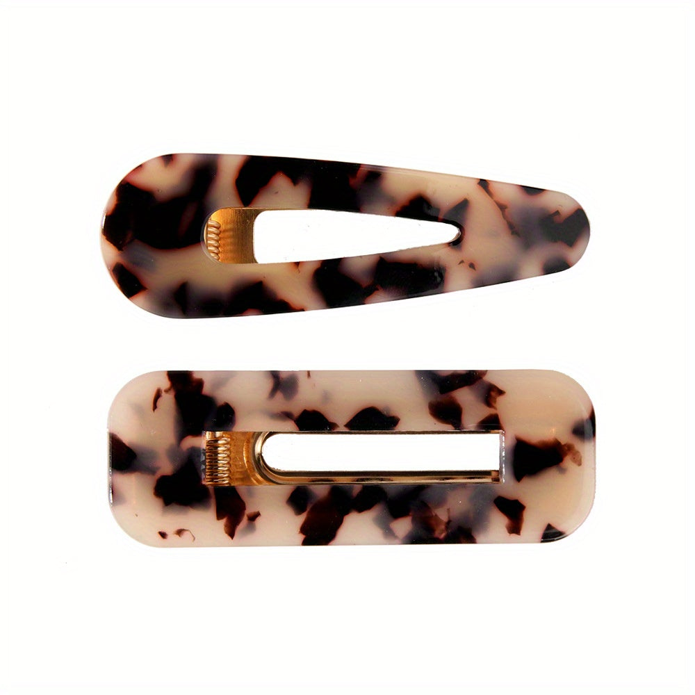 2pcs Graphic Hair Clip Minimalist Snap Clip Vintage Headwear