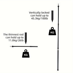 2pcs Adjustable Tent Poles Aluminum Alloy Camping Beach Shelter Tarp Awning Pole