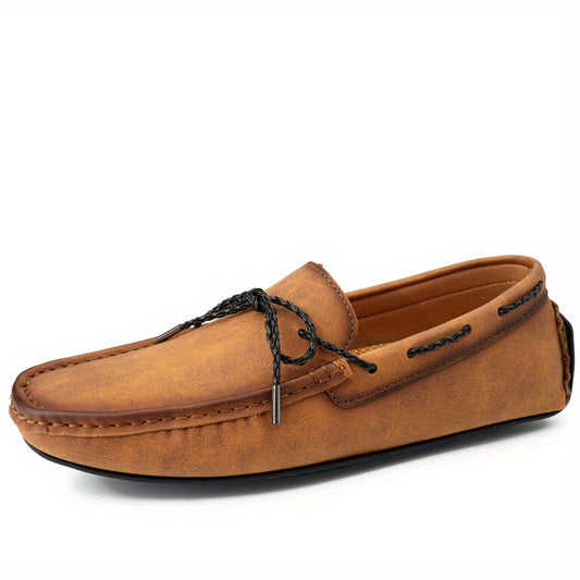 Men's Comfy Slip On Loafer Shoes Lightweight Flat Driving Shoes