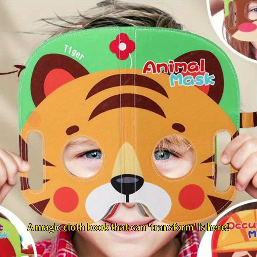Baby Animal Mask Book Soft Fabric Washable Pages