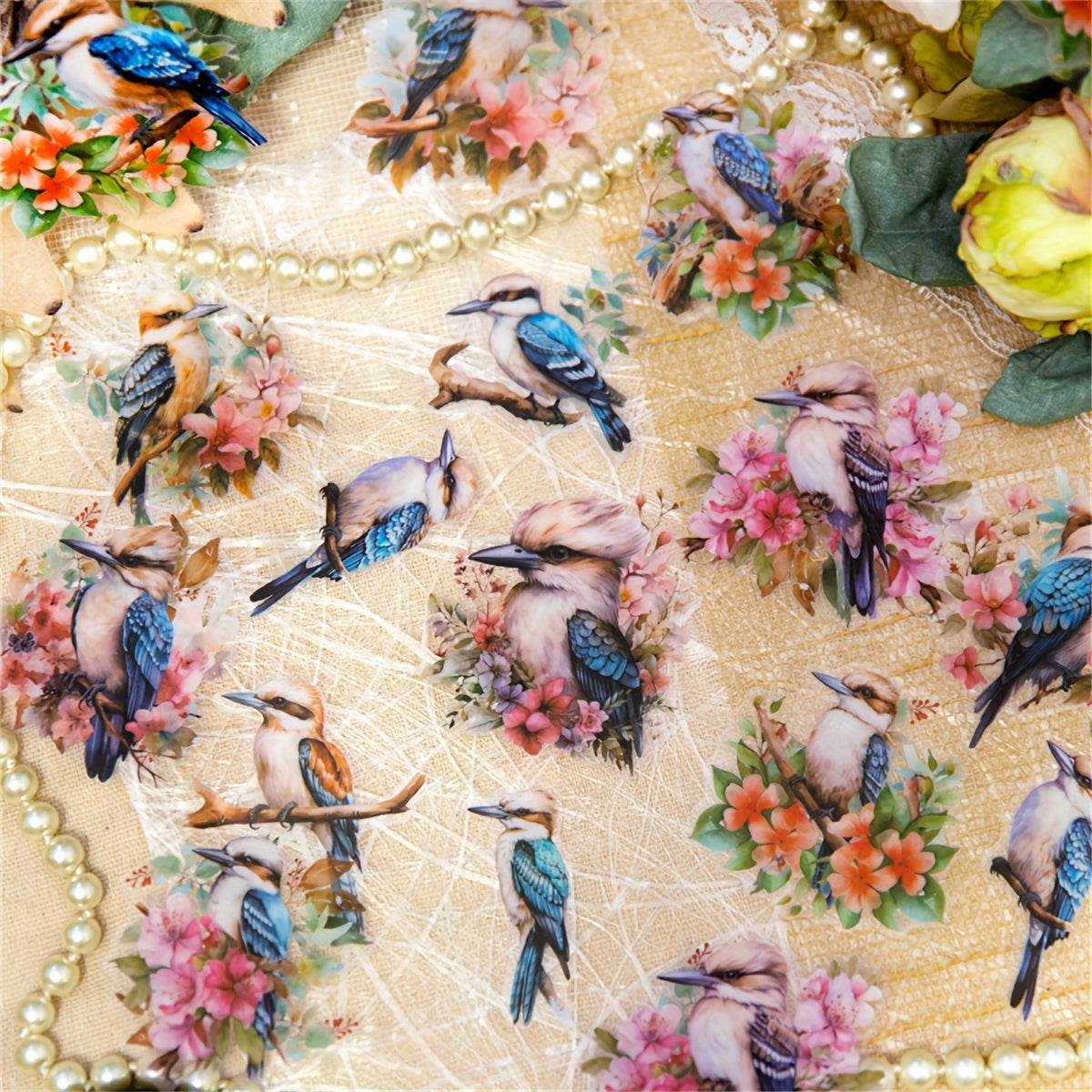 30pcs Flying Bird Forest PET Sticker Pack for Diary Decoration