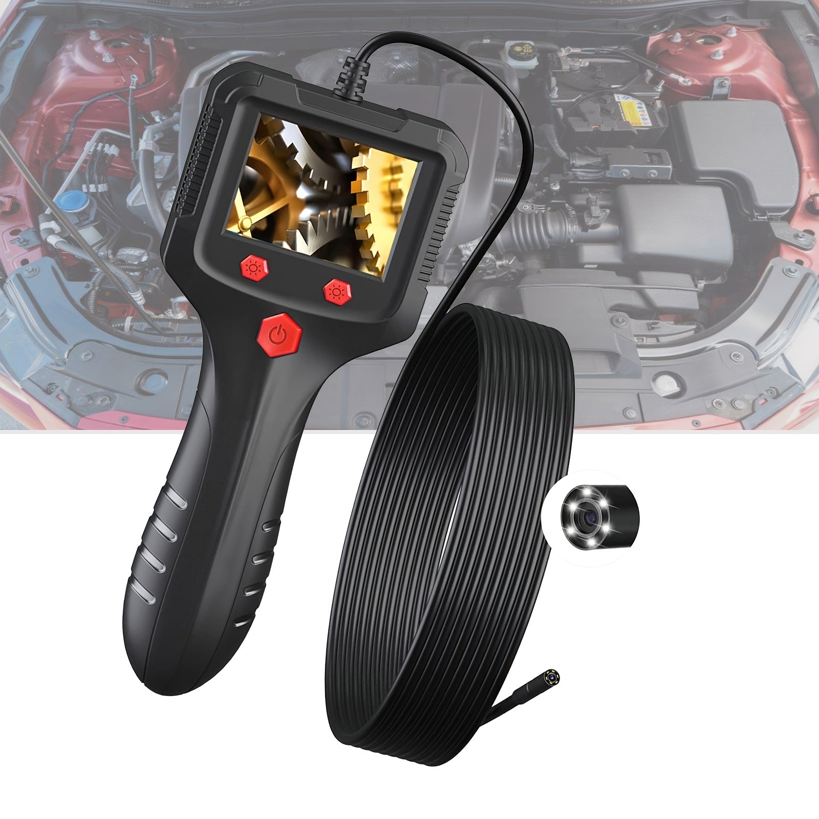 Handheld Borescope Endoscope Inspection Camera 6 LED Lights