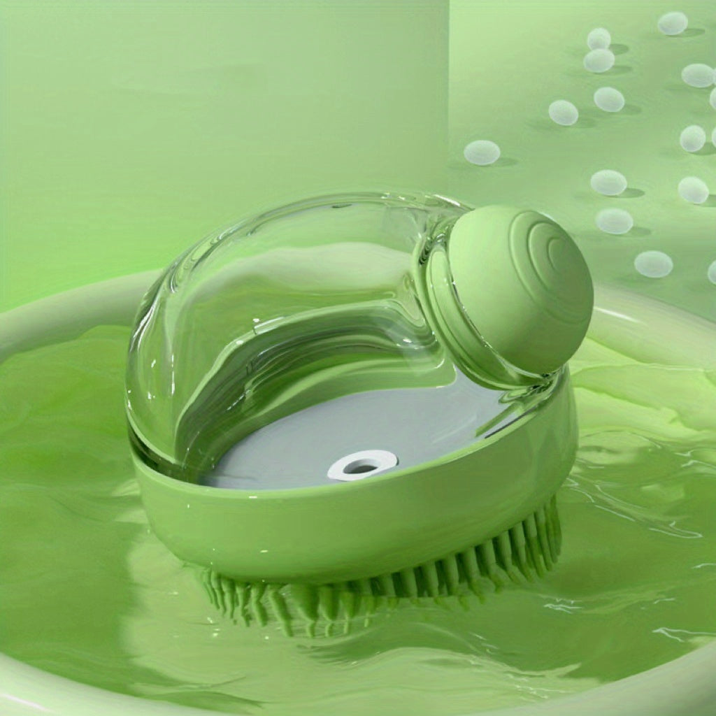 Pet Bath Brush with Soap Dispenser for Dogs and Cats
