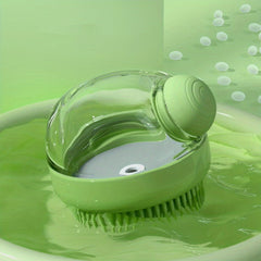 Pet Bath Brush with Soap Dispenser for Dogs and Cats