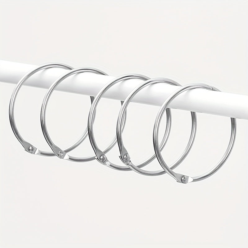 10pcs Metal Shower Curtain Rings Curtain Hanging Hooks